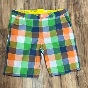 Analog Bright Yellow Logo Waistband Swim Trunks Sz 38